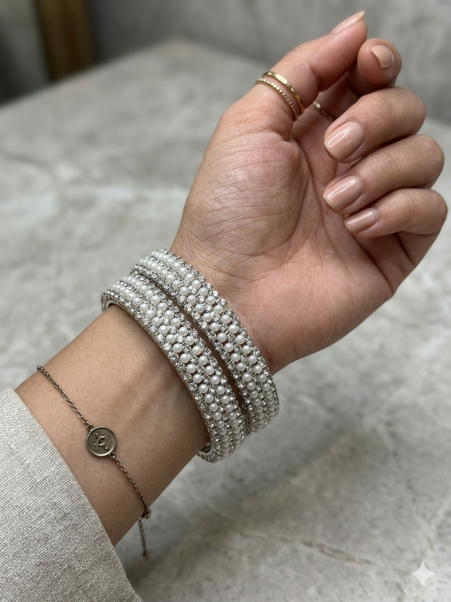 Noor Pearl Luxe Bangles