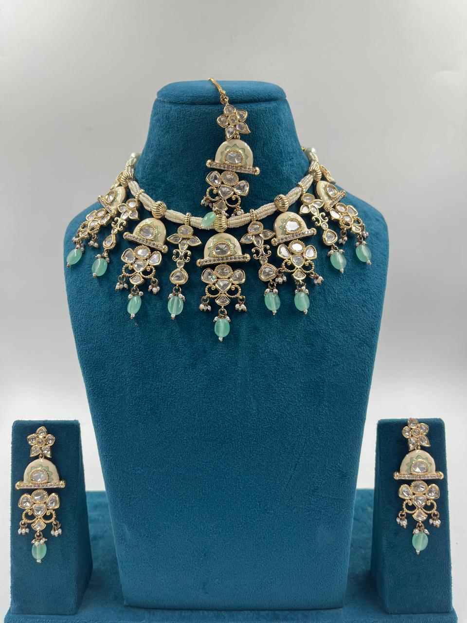 Polki Enamel Necklace
