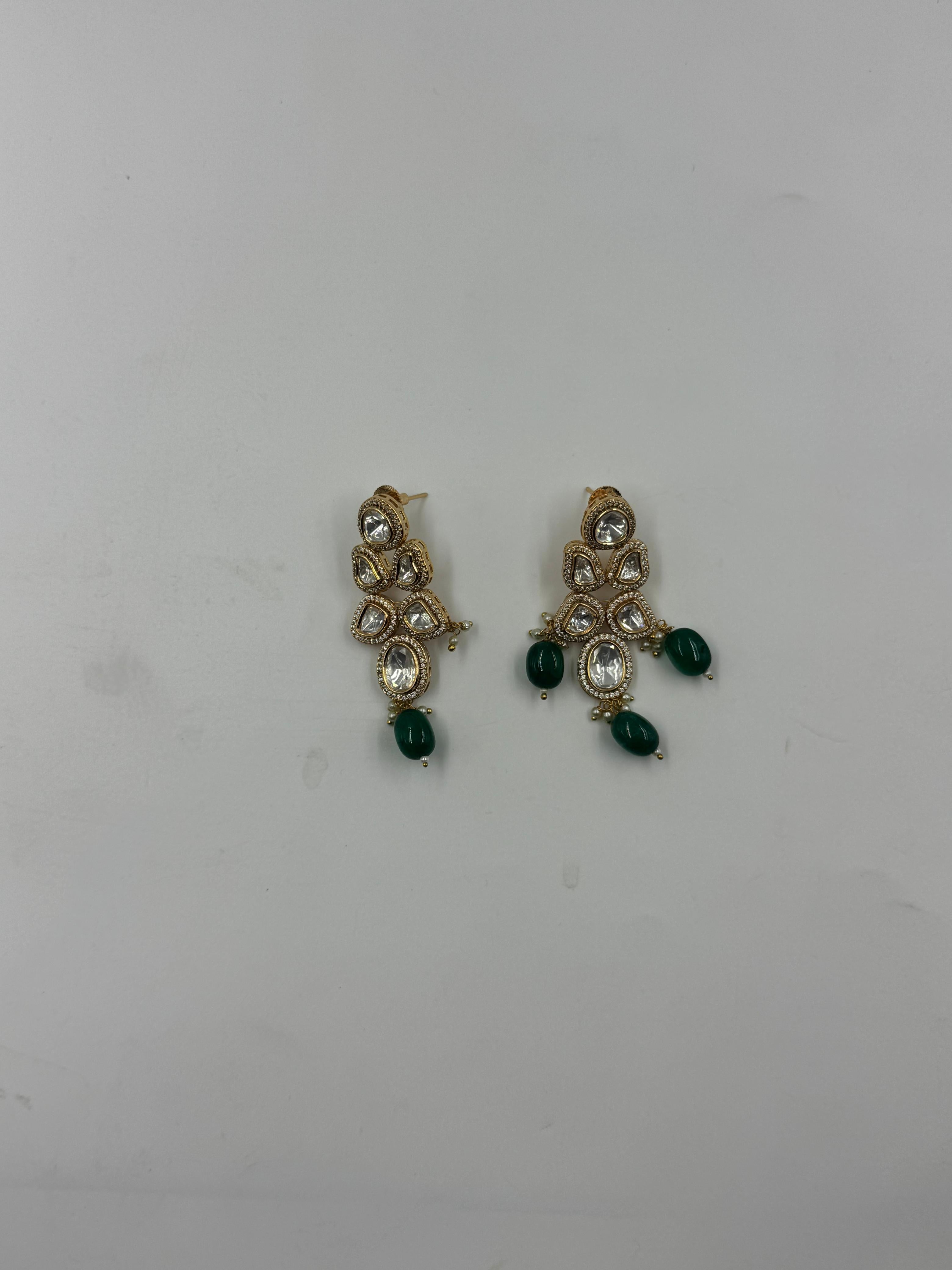 Emerald Drop Kundan Choker Set