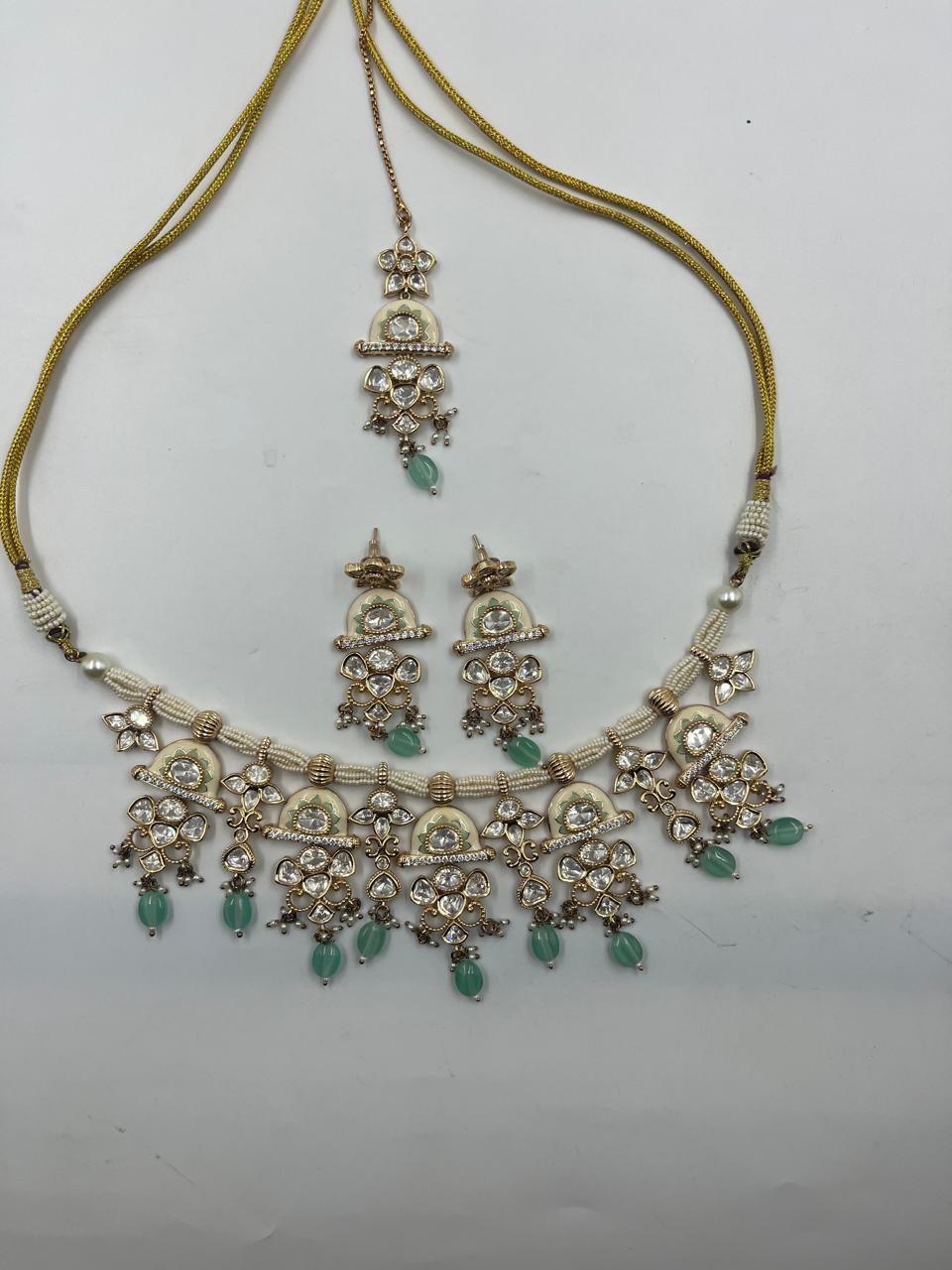 Polki Enamel Necklace